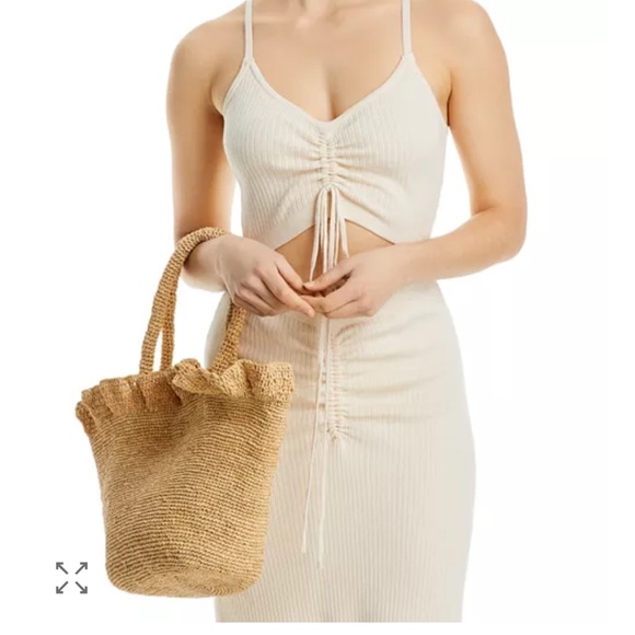 Loeffler Randall Cyrus Raffia Ruffle tote - Picture 2 of 8